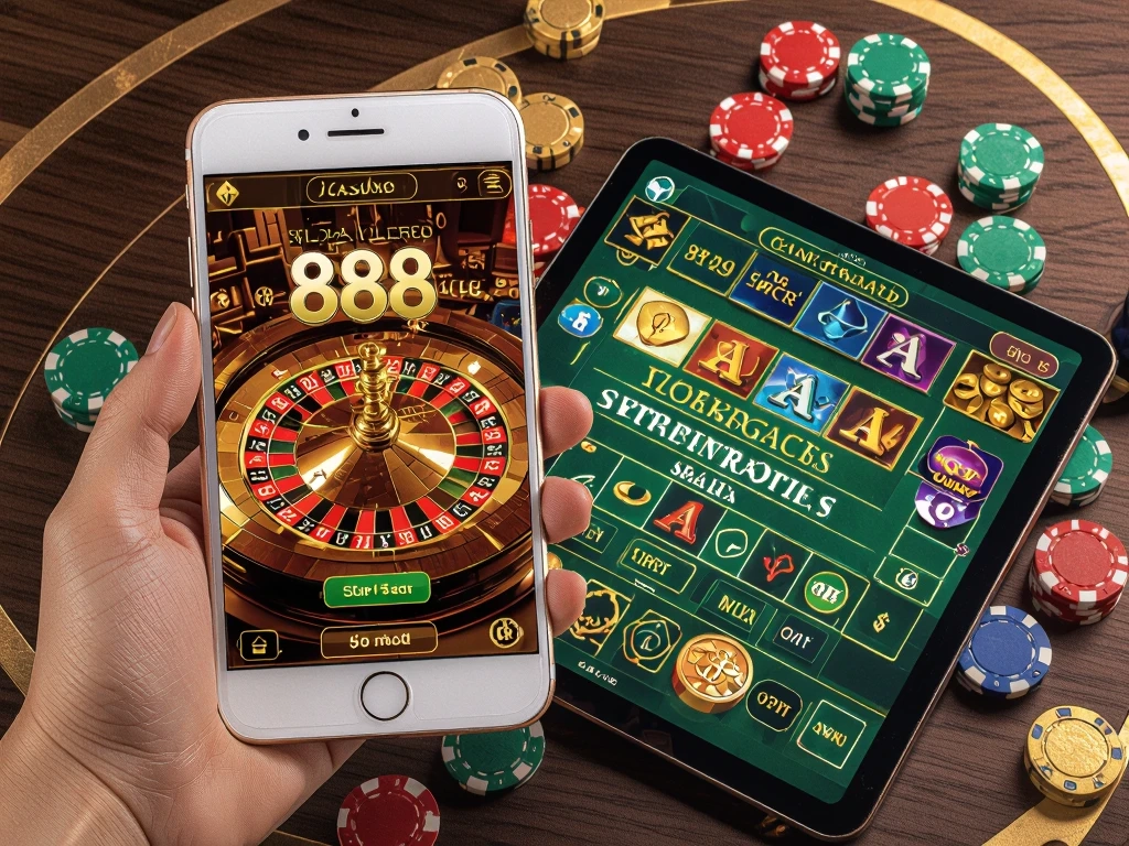 888 Casino App auf Smartphone und Tablet